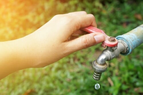 手には水が出る蛇口を持っており、フランスの噴水を彷彿とさせます。